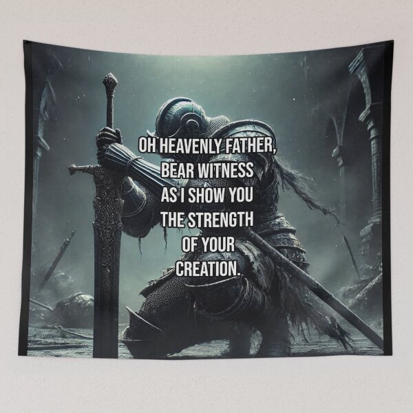 Item preview, Bear Witness Knight's Prayer in the Shadow of Battle designed and sold by Printend _.