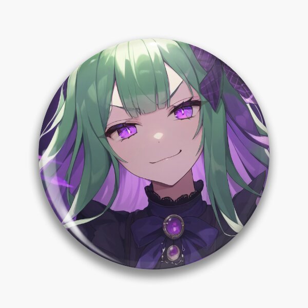 Item preview, Evil Anime Girl with Green Hair and a Devilish Smirk designed and sold by ConClaviConDio.