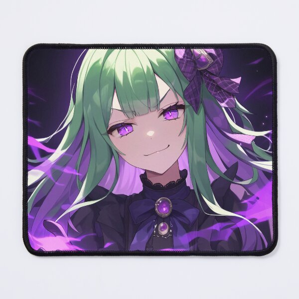 Item preview, Evil Anime Girl with Green Hair and a Devilish Smirk designed and sold by ConClaviConDio.