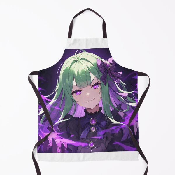 Item preview, Evil Anime Girl with Green Hair and a Devilish Smirk designed and sold by ConClaviConDio.