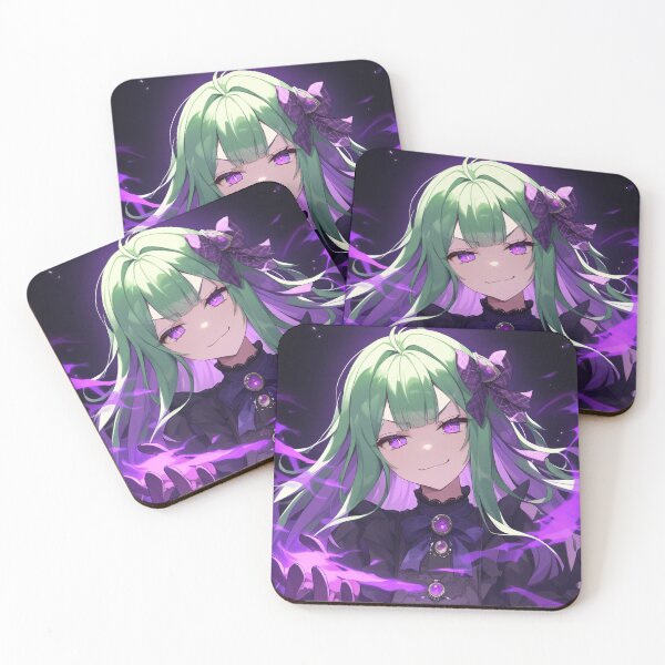 Item preview, Evil Anime Girl with Green Hair and a Devilish Smirk designed and sold by ConClaviConDio.