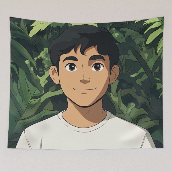 Item preview, Costa Rican man, portrait | Anime style designed and sold by ComicsFactory.
