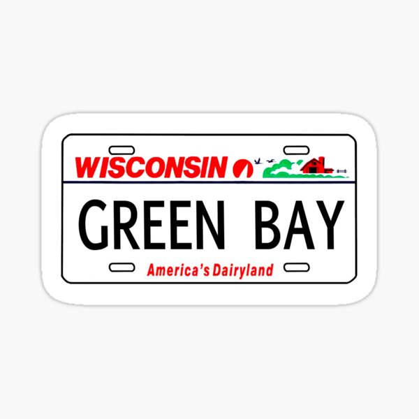 Item preview, Green Bay License Plate designed and sold by delmarvastickers.
