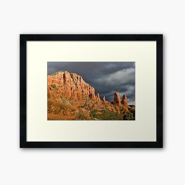 Threatning Skies Sedona Framed Art Print