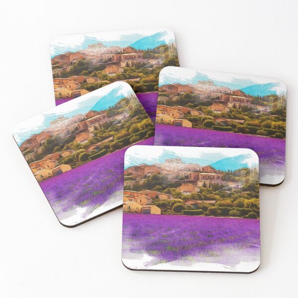 Item preview, watercolor paintings, landscape pictures Simulate a location,Provence, France designed and sold by metedigiart.