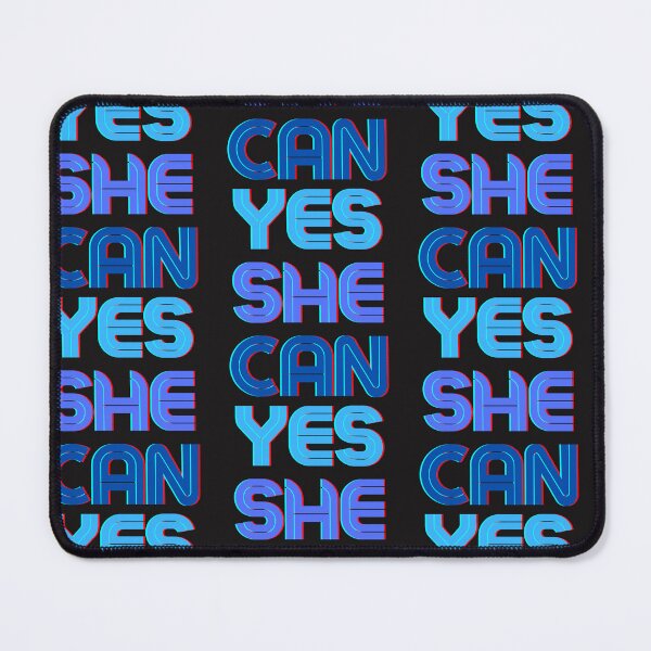 Item preview, Yes She Can Blue designed and sold by MGuyerArt.