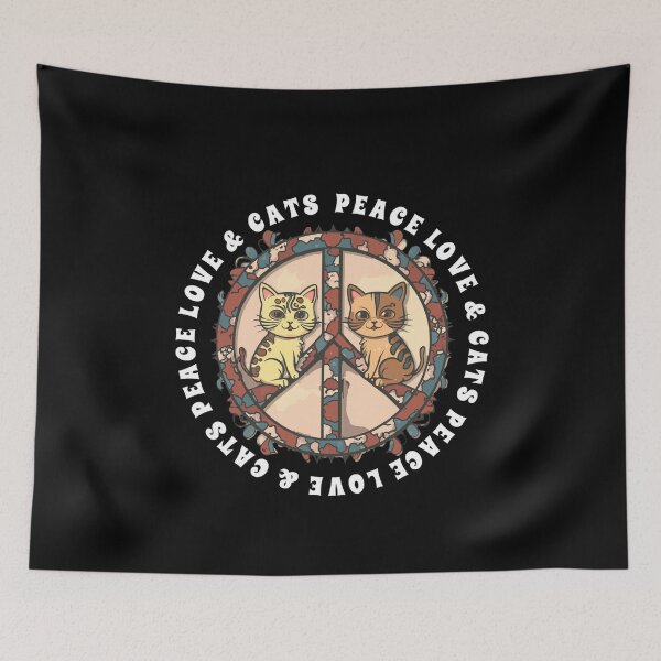 Item preview, Peace Love Cats T Shirt designed and sold by PetSafari.