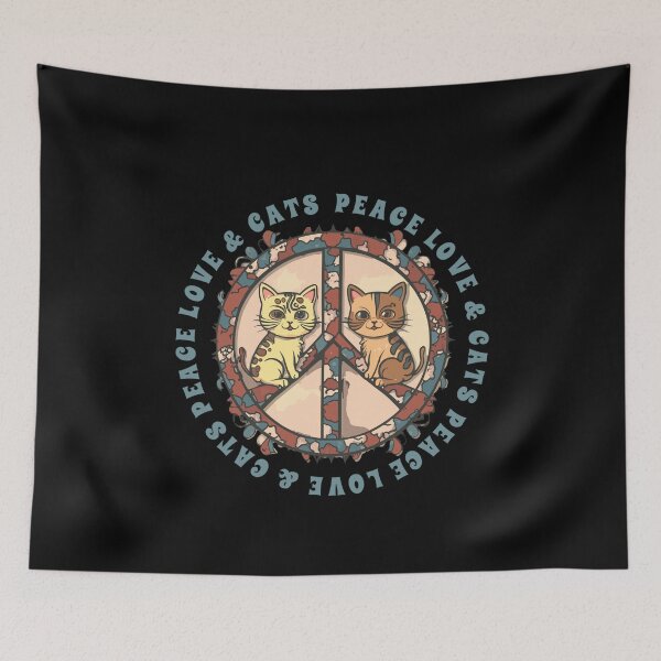 Item preview, Peace Love Cats T Shirt designed and sold by PetSafari.