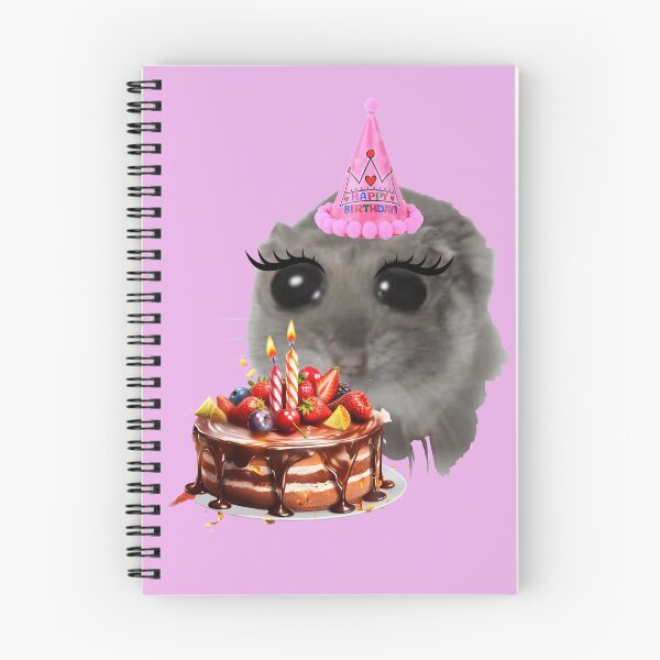Item preview, birthday Coquette Hamster Funny Meme / Big Eye Eyes Eyed Mouse Has a Birthday Party designed and sold by minstore.