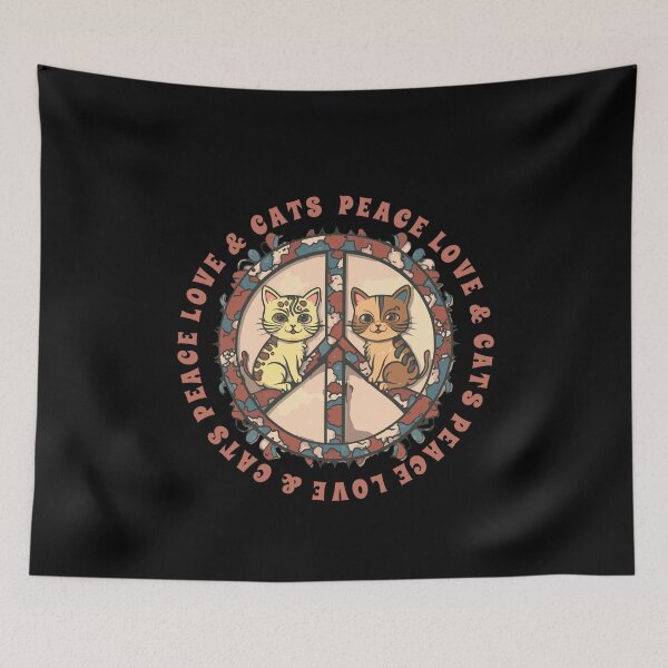 Item preview, Peace Love Cats T Shirt designed and sold by PetSafari.