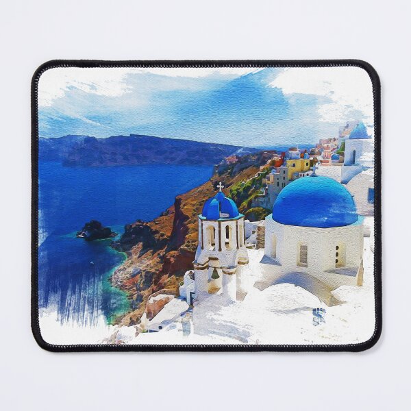 Item preview, watercolor paintings, landscape pictures Simulate a location The Greek islands, Greece designed and sold by metedigiart.