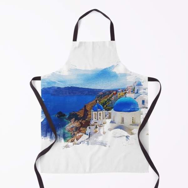 Item preview, watercolor paintings, landscape pictures Simulate a location The Greek islands, Greece designed and sold by metedigiart.