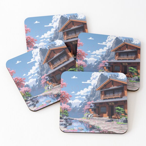 Item preview,  Charming Japanese House with Cherry Blossoms in Pixel Art designed and sold by AI Gizmo.