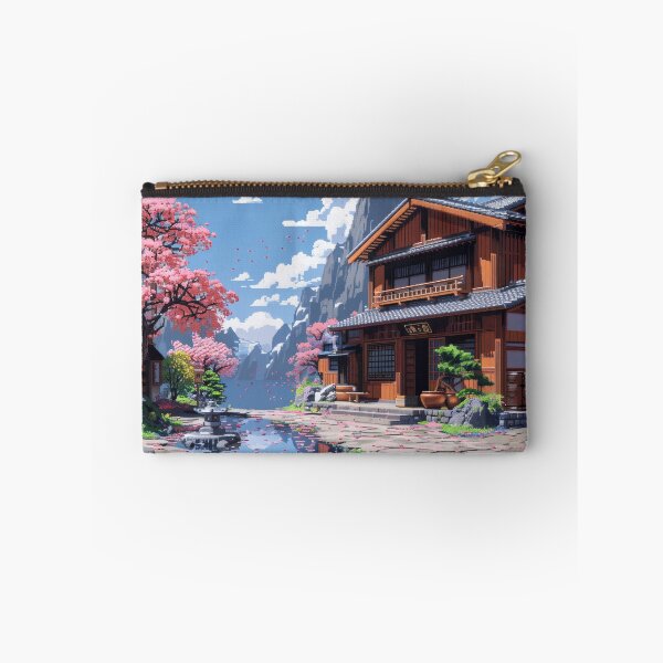 Item preview,  Charming Japanese House with Cherry Blossoms in Pixel Art designed and sold by AI Gizmo.