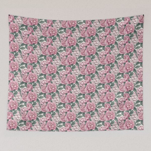 Item preview, pink peony floral print designed and sold by taylaphotos.