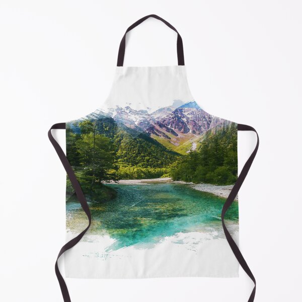 Item preview, watercolor paintings, landscape pictures Simulate a location,Japanese Alps, Japan designed and sold by metedigiart.
