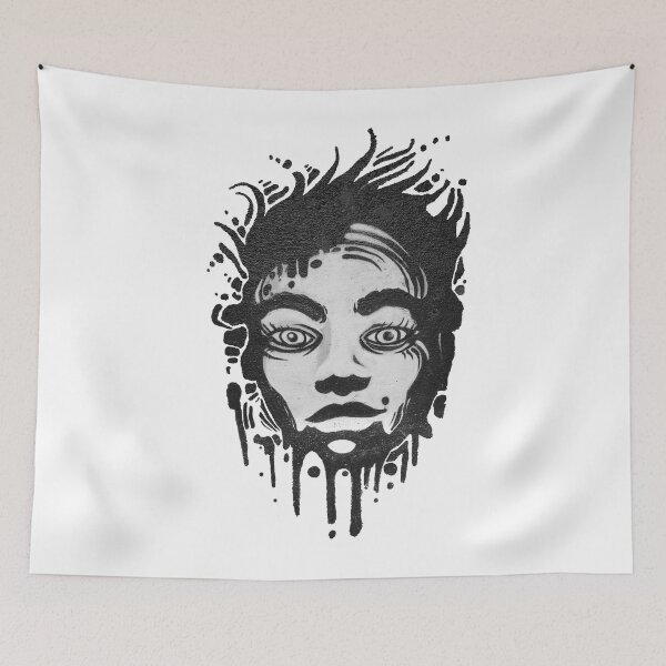 Item preview, Dark men face graffiti street art designed and sold by peter2art.