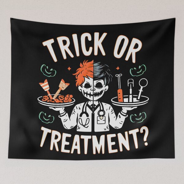 Item preview, Trick or treatment, funny med school and Halloween designed and sold by NoetherSym.