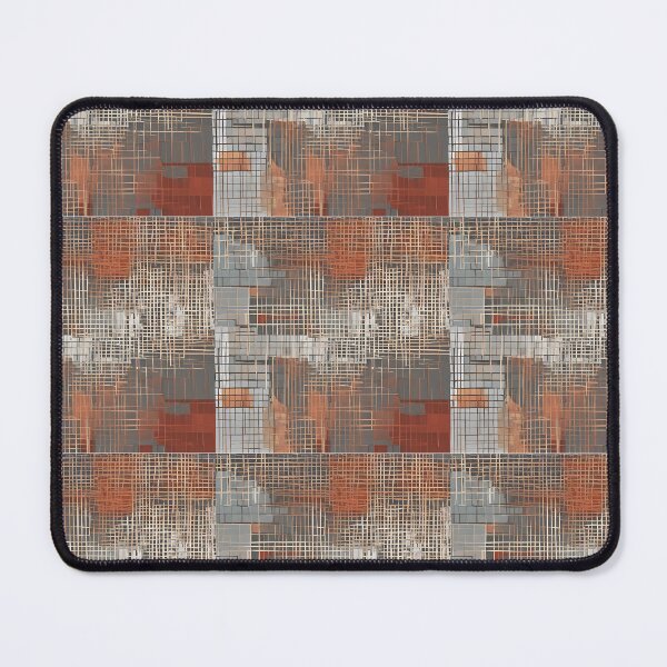 Item preview, Abstract grid lines orange, gray and beige pattern designed and sold by taylaphotos.