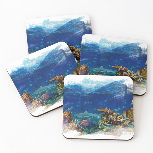 Item preview, watercolor paintings, landscape pictures Simulate a location,Ningaloo Reef,Western Australia designed and sold by metedigiart.
