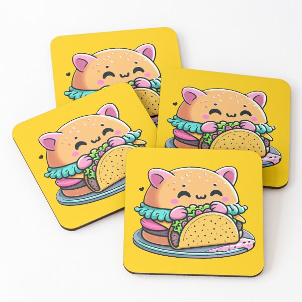 Item preview, Burger Cat Taco - Cute, Whimsical, Funny, Food designed and sold by Nostalgia Busters.