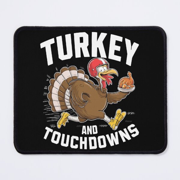 Item preview, Turkey and Touchdowns Thanksgiving Football Fun designed and sold by Quirky Shirts.