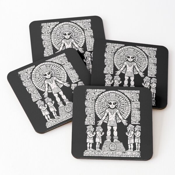 Item preview, Aztec Alien God Mesoamerican Worship Design designed and sold by Tabu Touch.