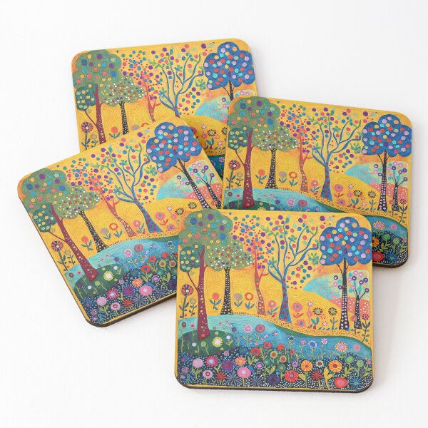 Item preview, Floral Folk Art Forest  designed and sold by Neika Shimm Designs.