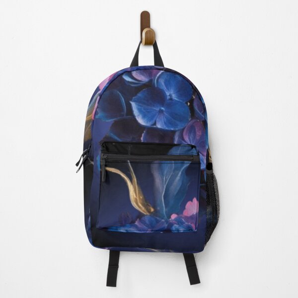 Item preview, Beautiful blue hydrangea flower on a blue background designed and sold by MargoMalej.