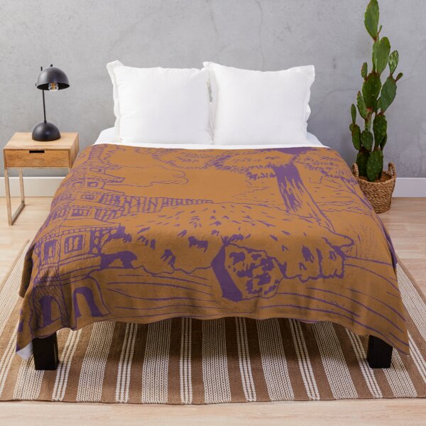 Item preview, Japanese Garden with Pagoda Linocut Print - Plum + Rust designed and sold by Irene Estelle.