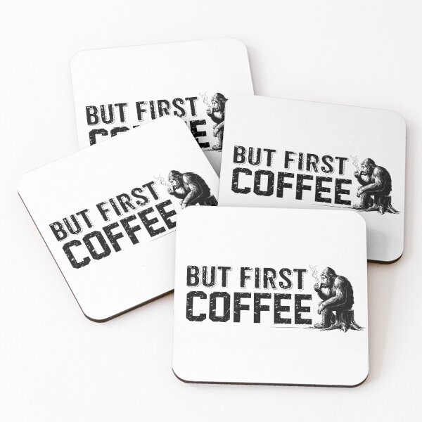 Item preview, But First Coffee Bigfoot Sasquatch Yeti designed and sold by jmbeezee.