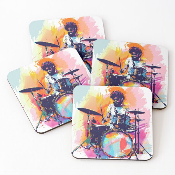 Item preview, Colorful Drummer Painting Art Sketch Musician Artwork designed and sold by fansyartdesign.