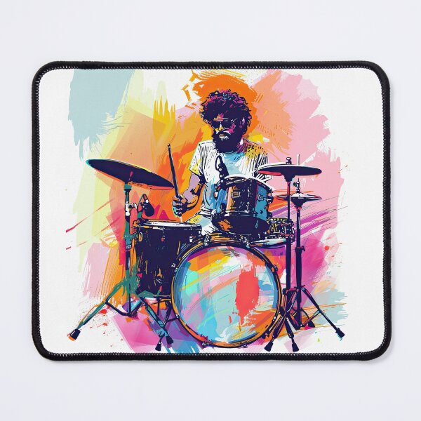Item preview, Colorful Drummer Painting Art Sketch Musician Artwork designed and sold by fansyartdesign.