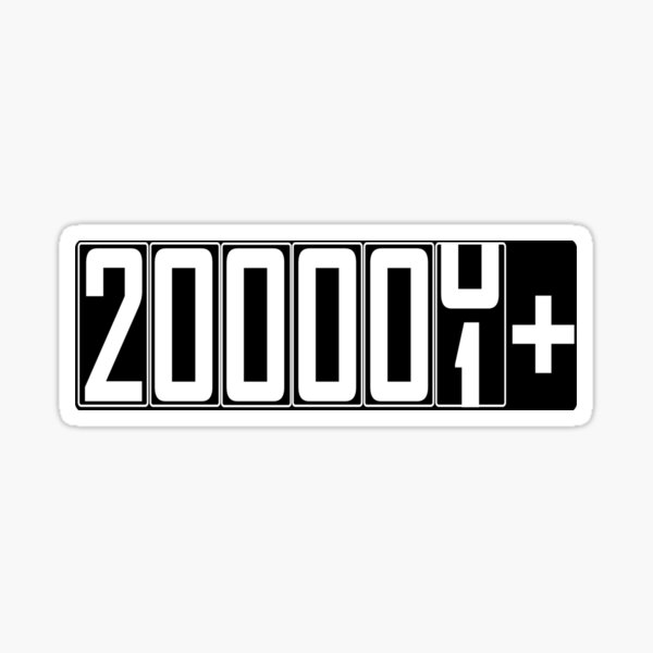 200000+ Miles Sticker