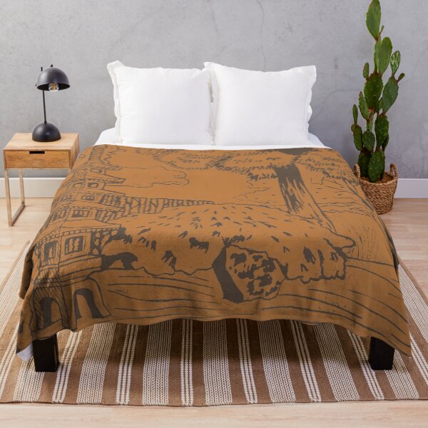 Item preview, Japanese Garden with Pagoda Linocut Print - Earth + Rust designed and sold by Irene Estelle.