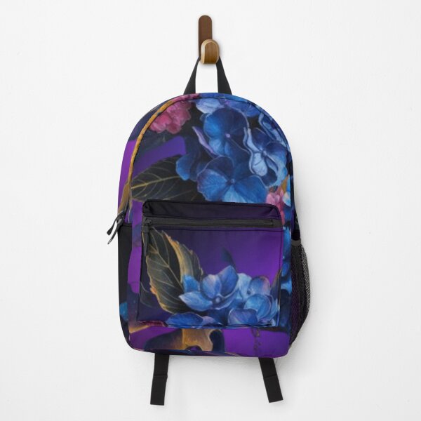 Item preview, Beautiful blue hydrangea flower on a purple background designed and sold by MargoMalej.