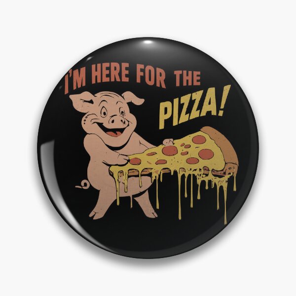 Item preview, I'm Here for the Pizza! (vintage screenprint style) designed and sold by AmorcitoDesigns.
