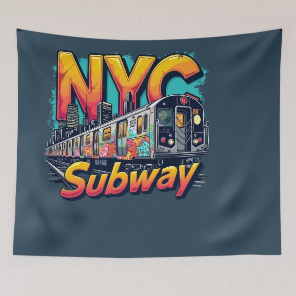 Item preview, New York Subway NYC Subway illustration Train Graffiti designed and sold by MayaDelaye.
