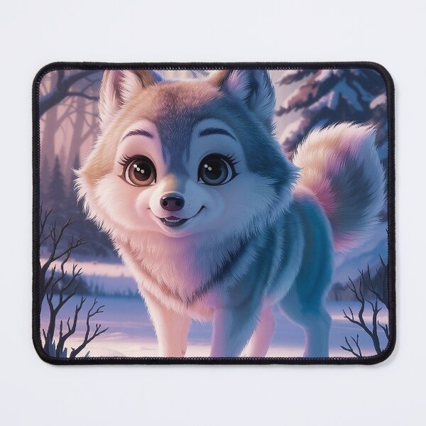 Item preview, Super Cute Baby Wolf In Forest  designed and sold by canvadreamer444.