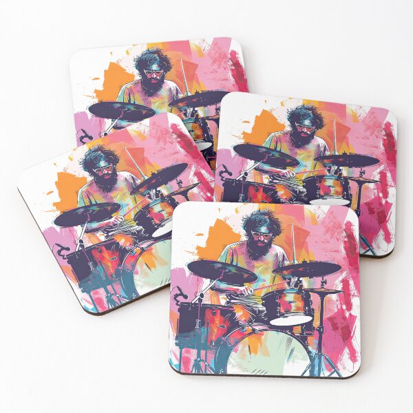 Item preview, Colorful Drummer Painting Art Abstract Musician Artwork Abstract Musician Paintings designed and sold by fansyartdesign.