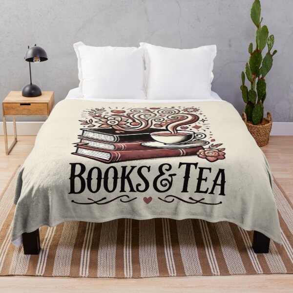 Item preview, Books & Tea: Cozy Literary Escape with Floral Accents designed and sold by DuxDesigns.