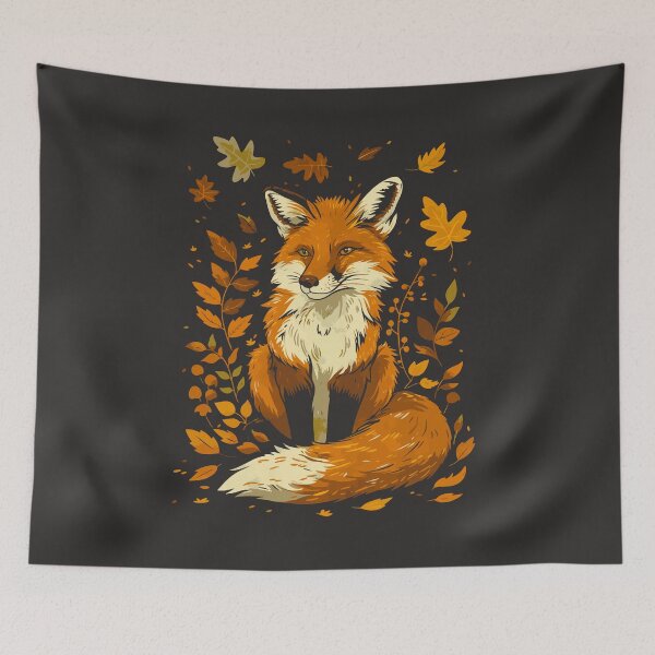 Item preview, Fox Fall Autumn Foliage designed and sold by Wild-Co.