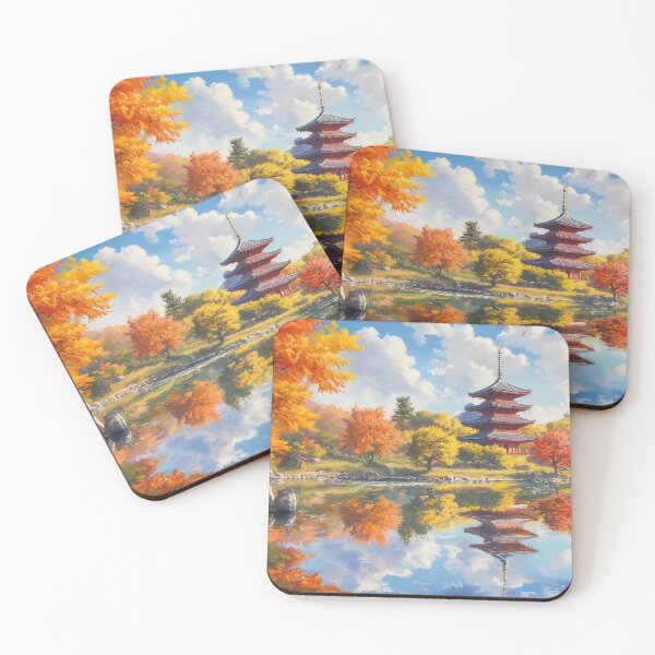 Item preview, Pagoda In Autumn Foliage designed and sold by sakurashorty.