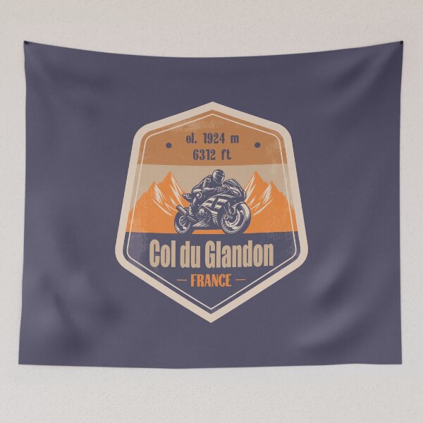 Item preview, Col du Glandon France Motorcycling Mountain Design designed and sold by CynthiaGraphics.