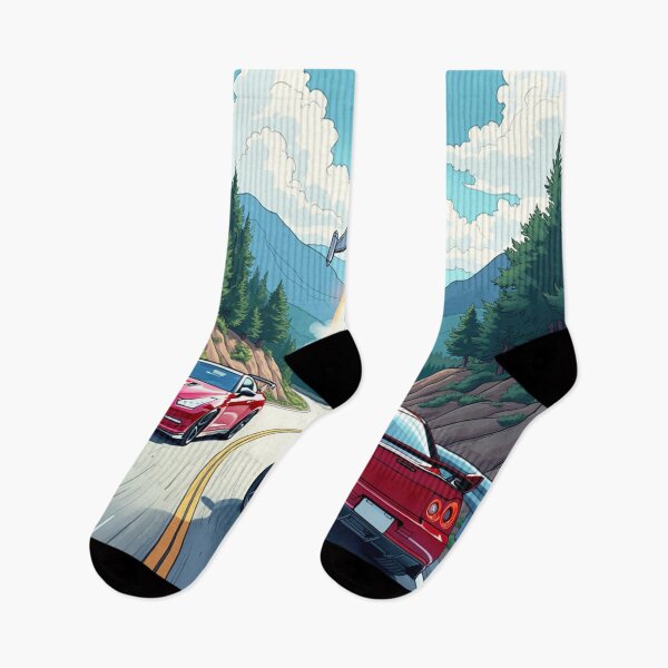 Item preview, Japanese Race Cars Drifting Past a Rocket Launch - Car Culture designed and sold by Design Raptor.
