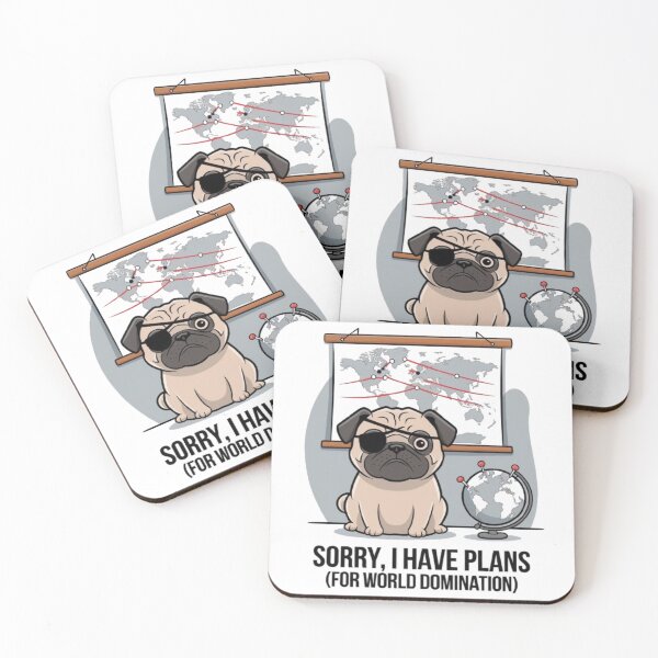 Item preview, Pug Dog - World Domination Plan designed and sold by 123ks.