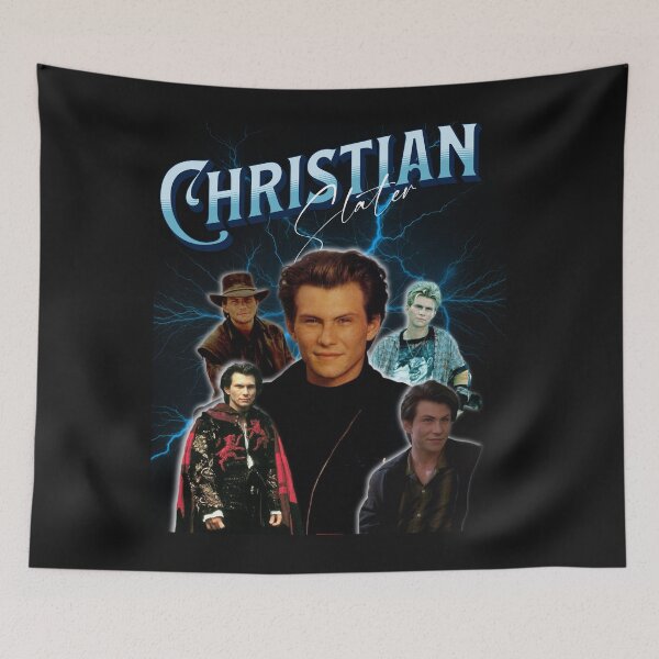 Item preview, Christian Slater Retro Tee designed and sold by Linibird.