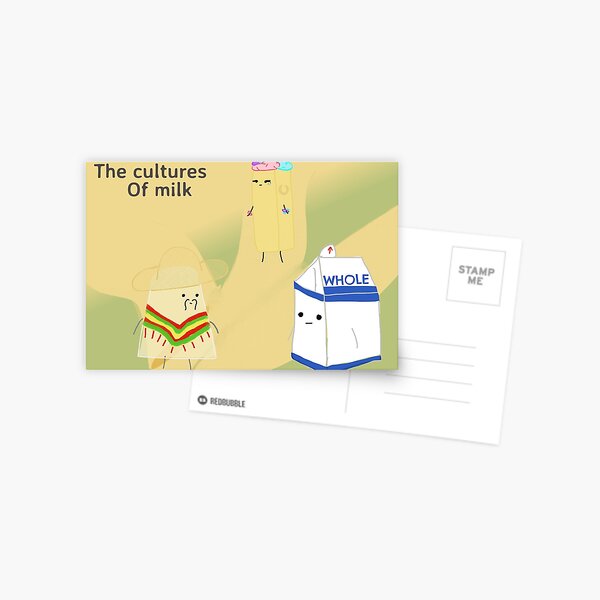 The cultures of milk Postcard