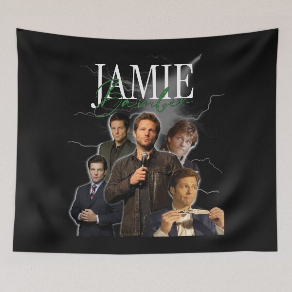 Item preview, Jamie Bamber Retro Tee designed and sold by Linibird.