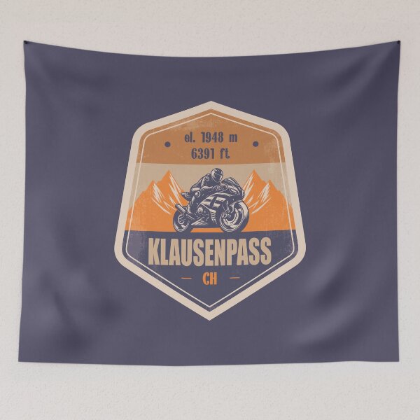 Item preview, Klausen Pass (Klausenpass) Switzerland Motorcycling Mountain Design designed and sold by CynthiaGraphics.